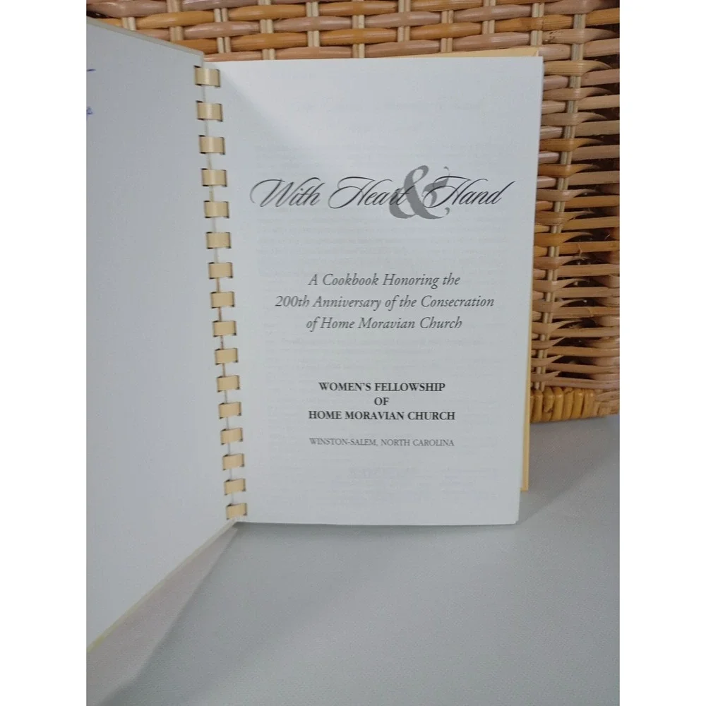 With‎ Heart And Hand Home Moravian Church Cookbook Winston-Salem, NC